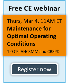Register now Maintenance for Optimal Operating Conditions CE webinar